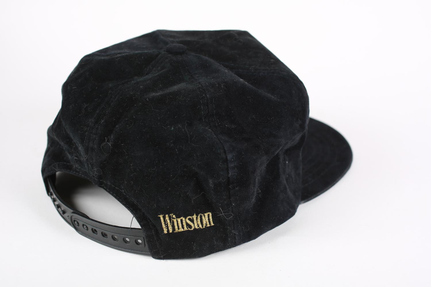 Vintage Winston Cigarettes Embroidered Snap Back Hat Black