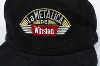 Vintage Winston Cigarettes Embroidered Snap Back Hat Black