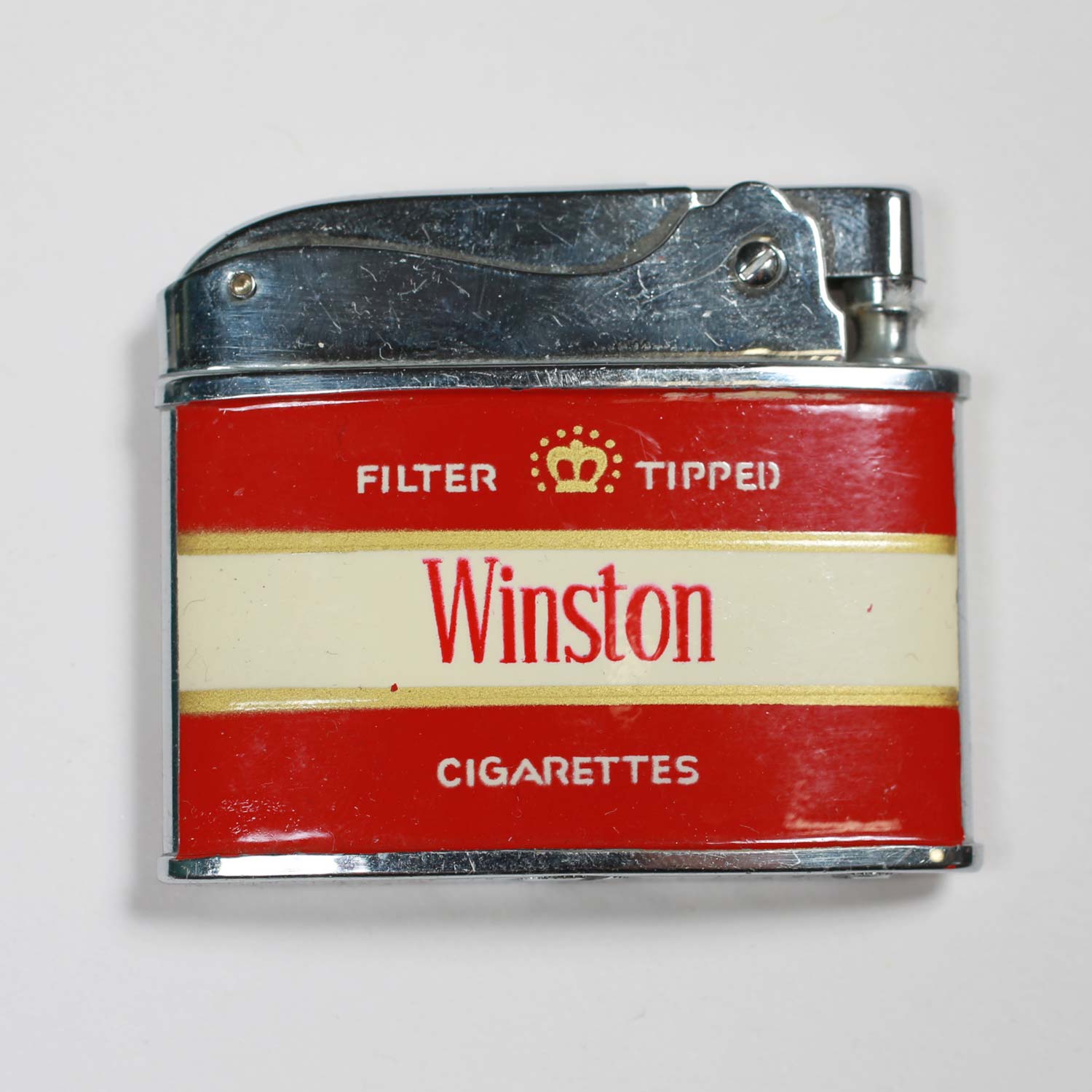 Vintage Winston Cigarette Zenith Butane Lighter With Box