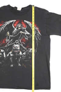 Vintage Y2K Grim ReaperWith Hell Hounds Tee Black L