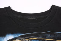 Vintage Skeleton Night Reaper Y2K Affliction Style Tee Black XL