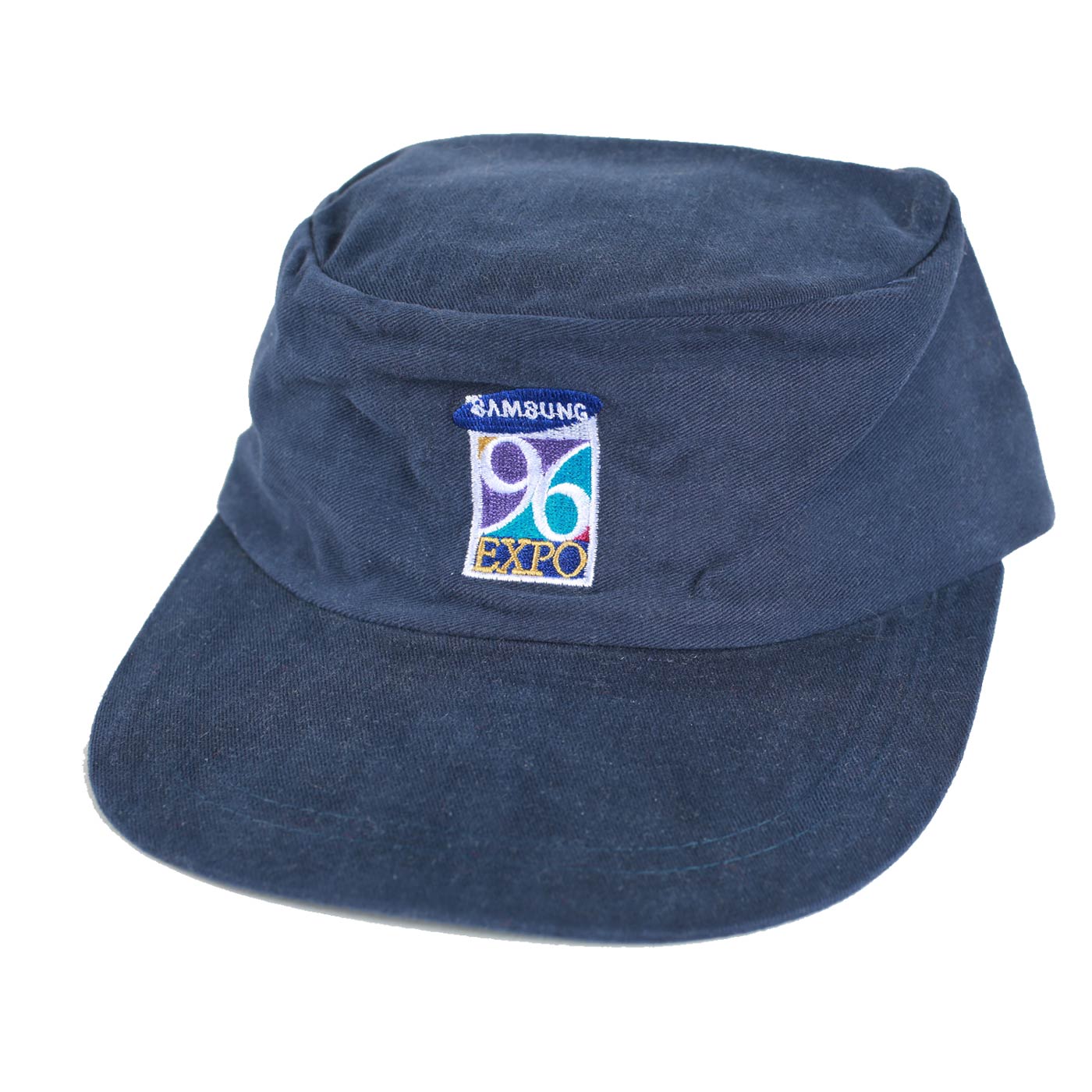 Vintage Samsung 96 Expo Railroad Conductor Hat Navy (1996)
