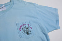 Vintage Wile E Coyote Motorcycle Tee Light Blue L