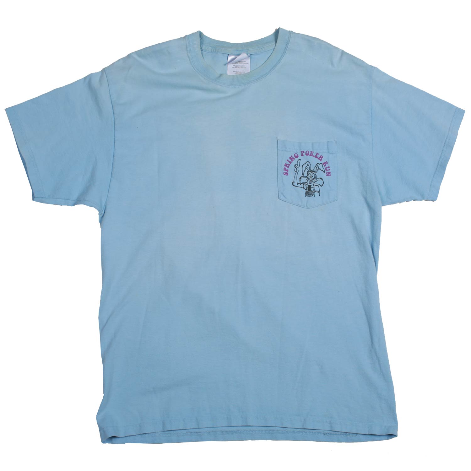 Vintage Wile E Coyote Motorcycle Tee Light Blue L