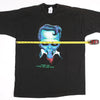 Vintage Alien Elvis Tee Single Stitch Black XL width measurement
