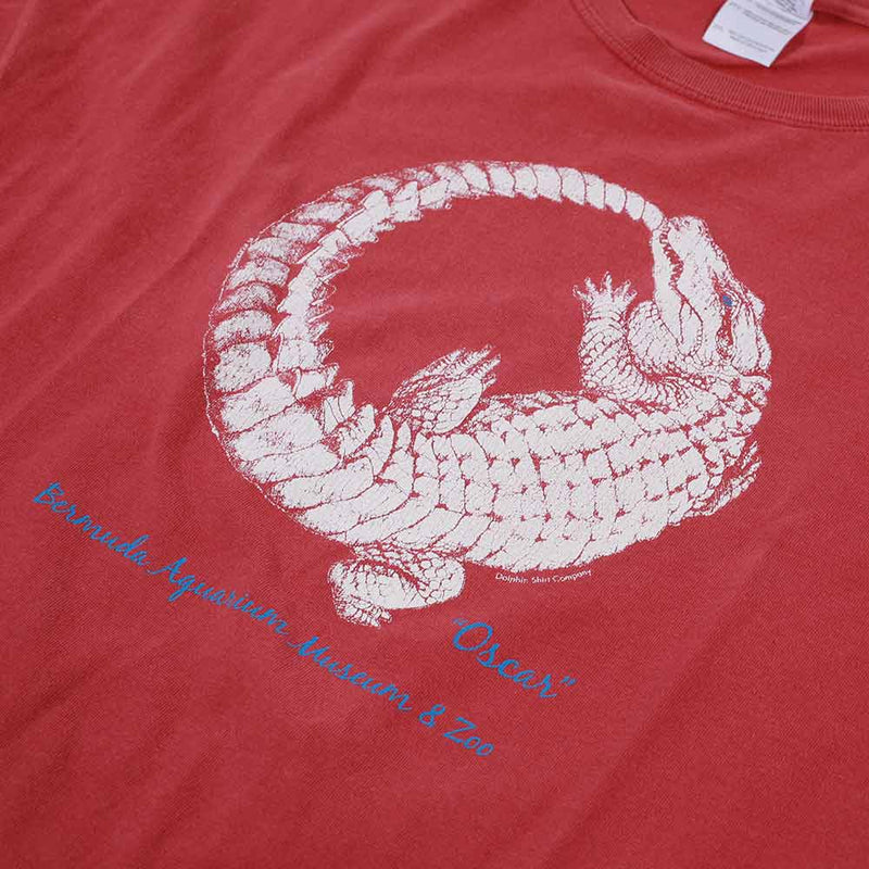 Vintage Bermuda Aquarium Zoo Alligator Tee Red XXL front detail