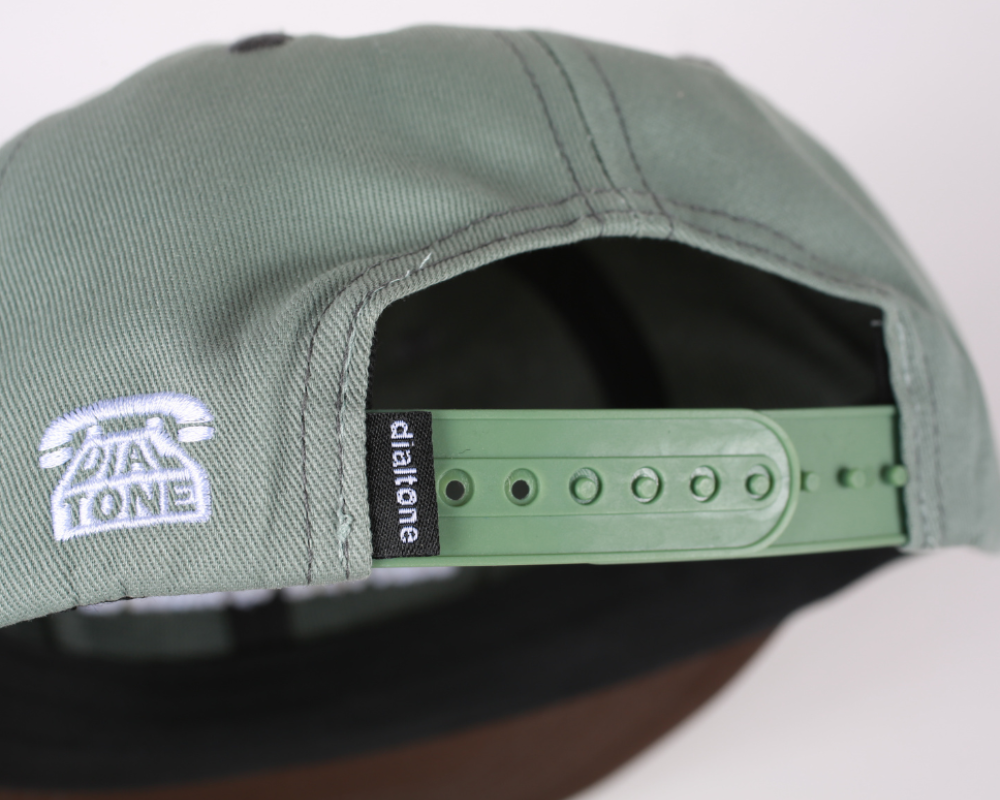 Dial Tone Wheel Co Smooth Operator Snapback Hat Faded Aqua back detail