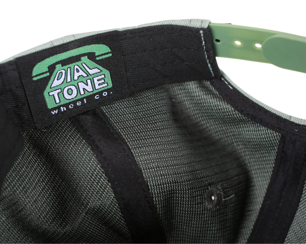 Dial Tone Wheel Co Smooth Operator Snapback Hat Faded Aqua inside label
