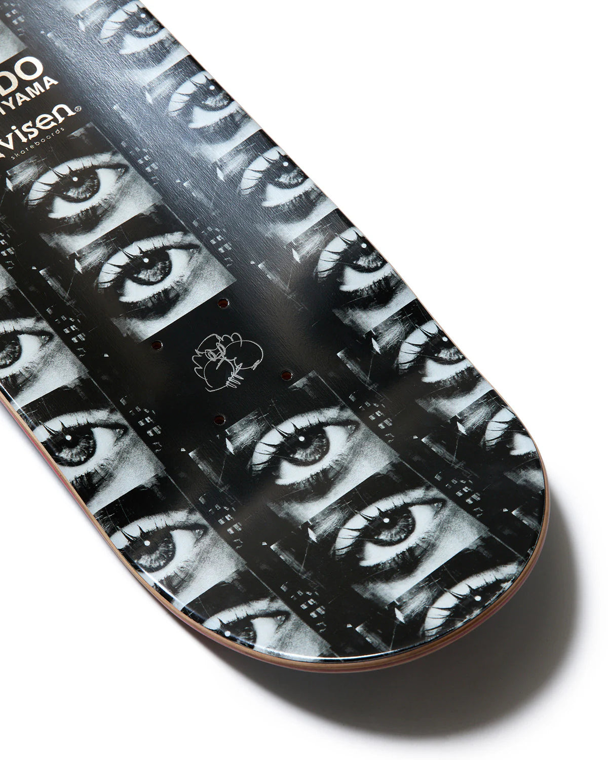 Evisen Skateboards Color 1 Skateboard Deck top graphic detail tail