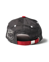 Evisen Skateboards One Up 6 Panel Hat Dark Grey / Red back