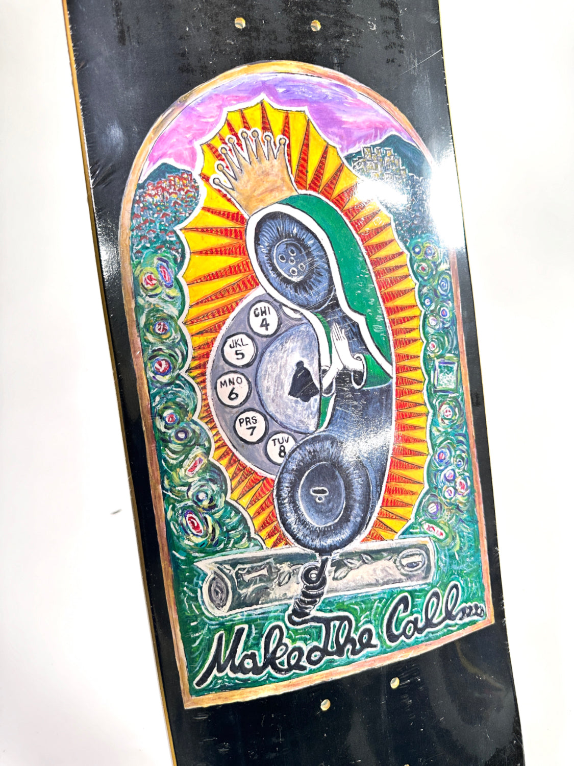 Last of the Mohicans Make the Call Skateboard Deck detail 3