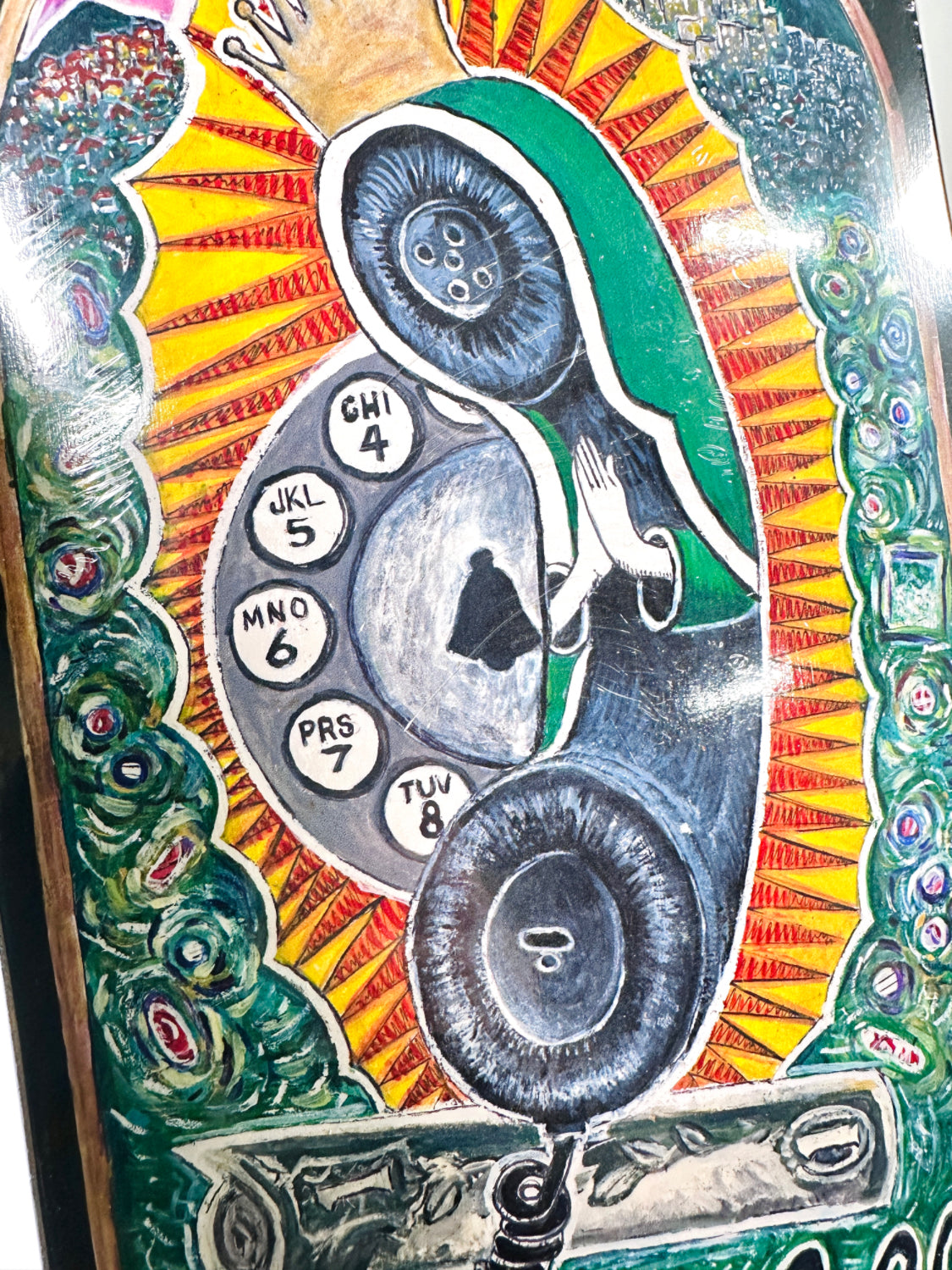 Last of the Mohicans Make the Call Skateboard Deck detail