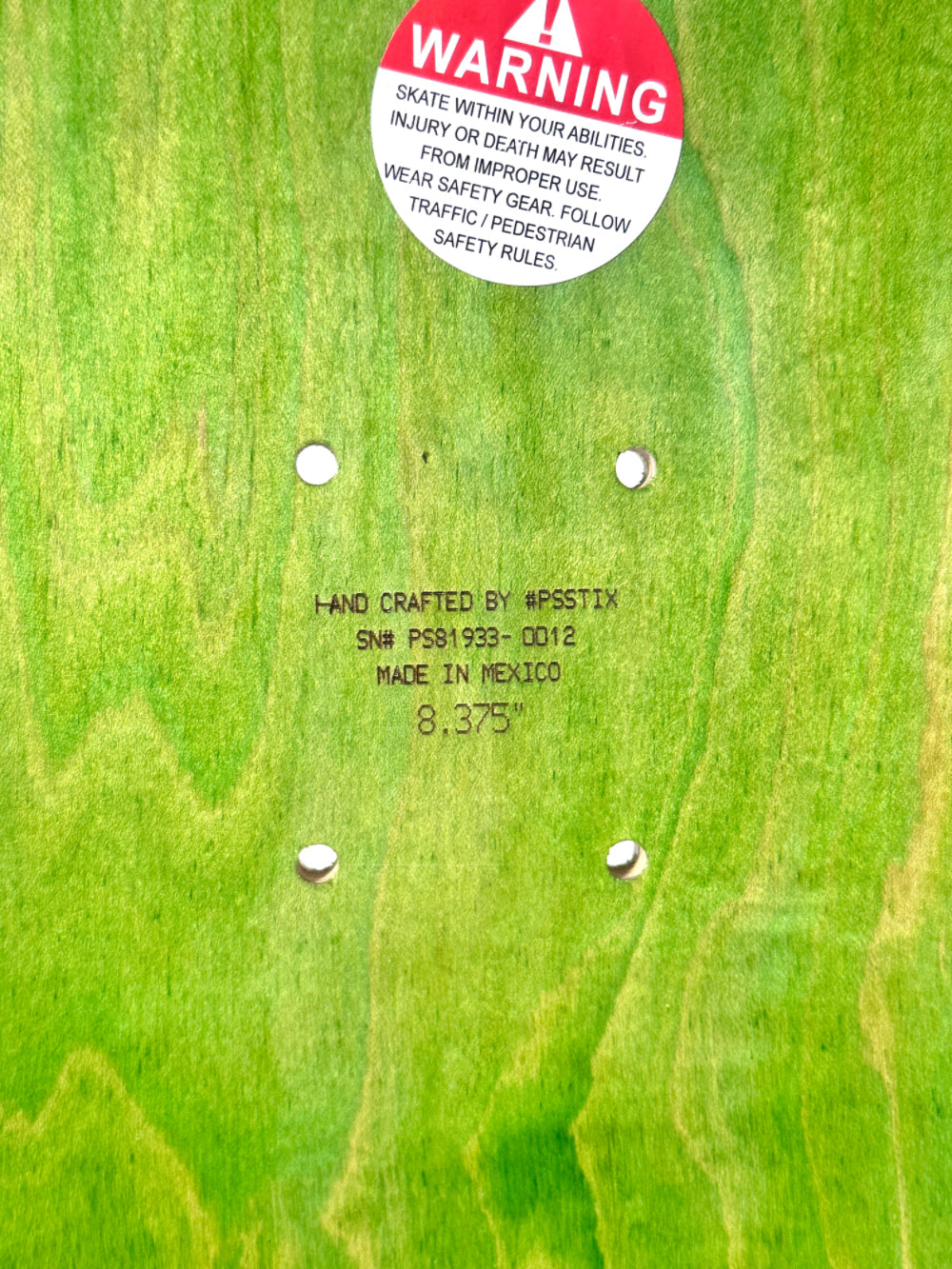 Last of the Mohicans Skateboard Deck detail top 