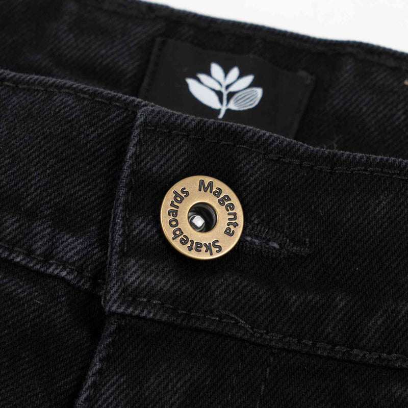 Magenta Skateboards OG Denim Jeans Black button detail