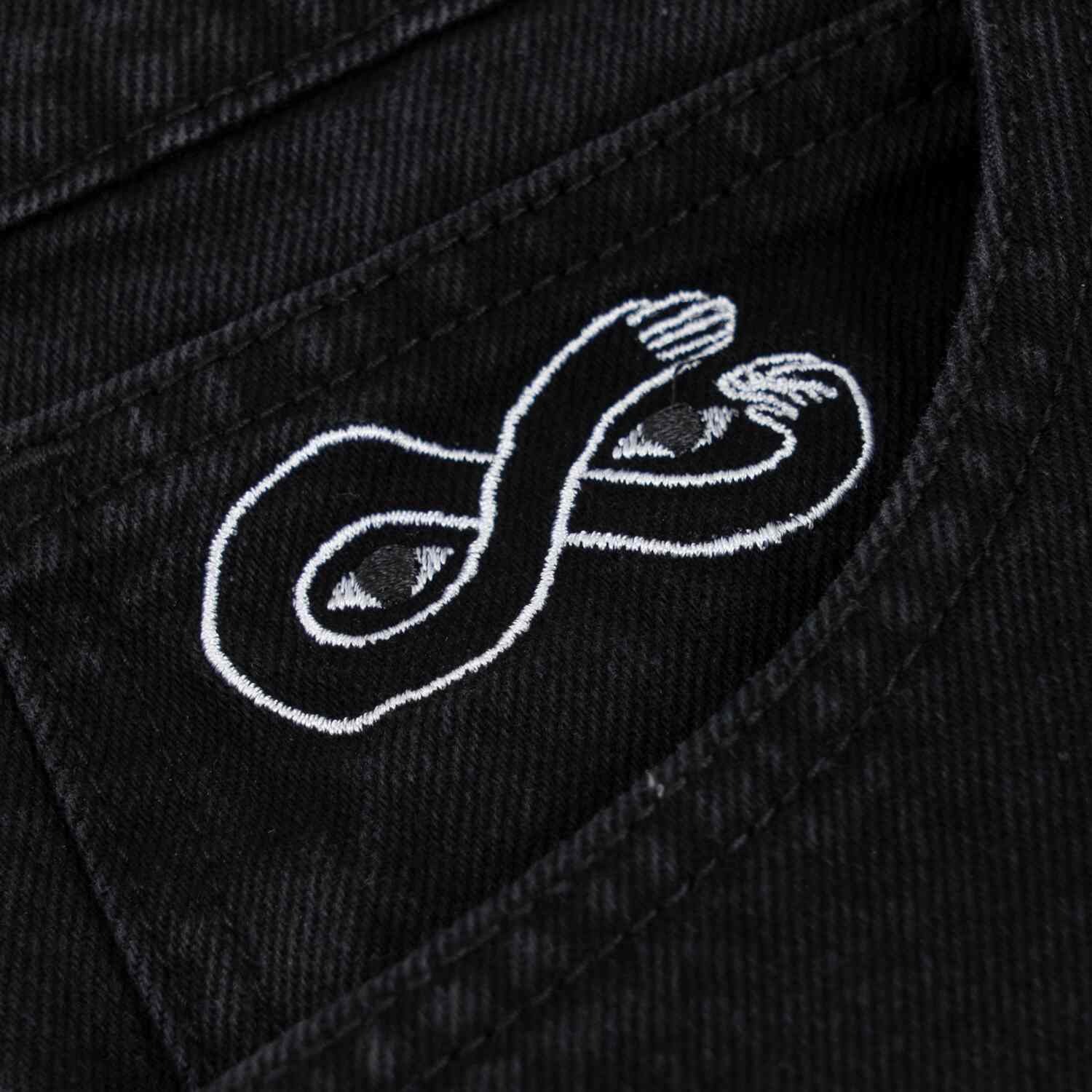 Magenta Skateboards OG Denim Jeans Black pocket detail
