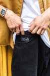 Magenta Skateboards OG Denim Jeans Black model pocket detail