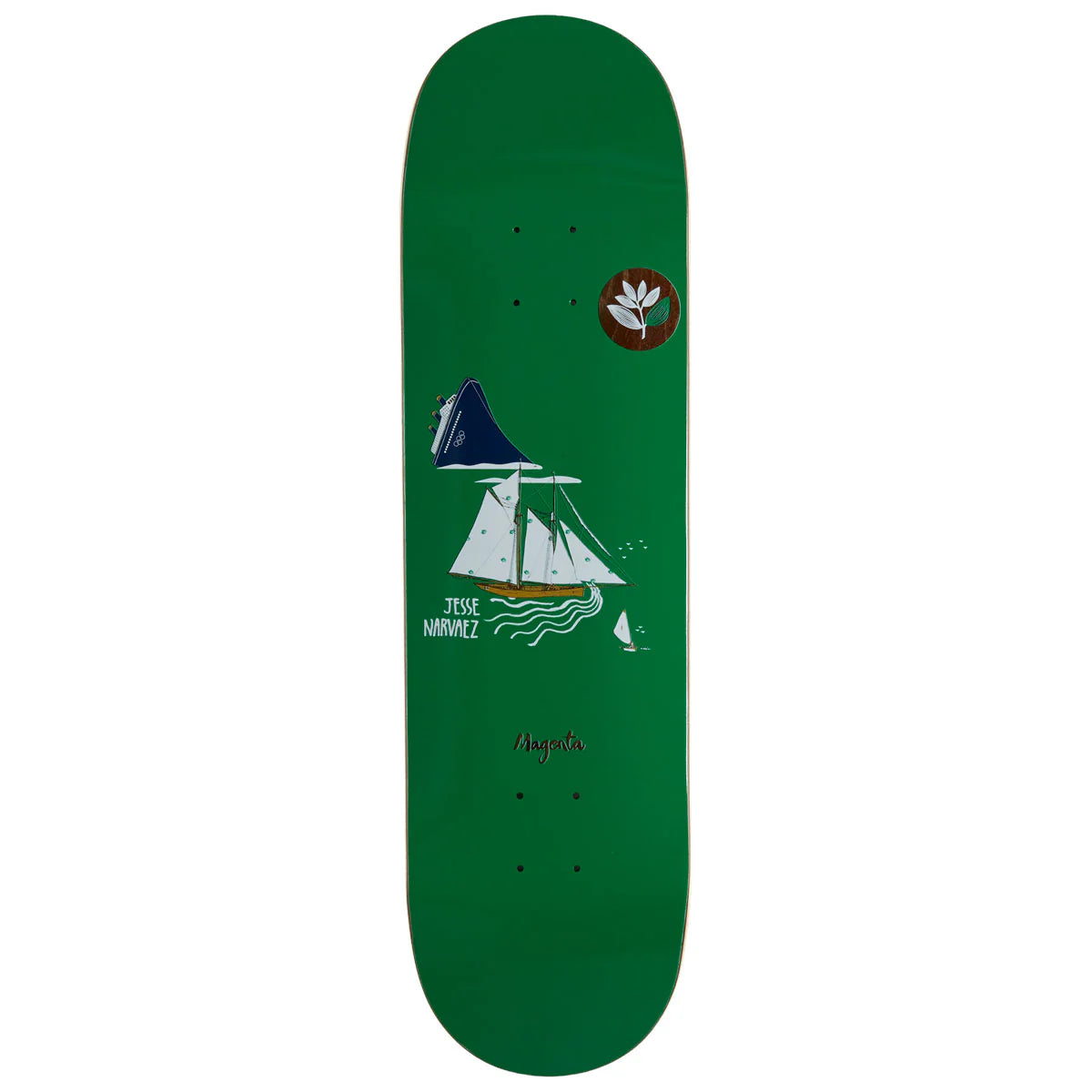 Magenta Skateboards Jesse Narvaez Nautic Skateboard Deck main
