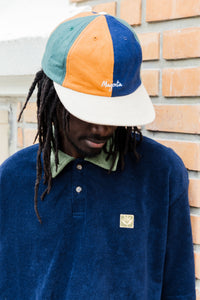 Magenta Skateboards Panels 6 Panel Hat on model
