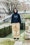 Magenta Skateboards Slack Pants Beige on model