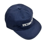 Picture Show Skateboards VHS Logo Strapback Short Brim Hat Navy
