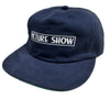 Picture Show Skateboards VHS Logo Strapback Short Brim Hat Navy