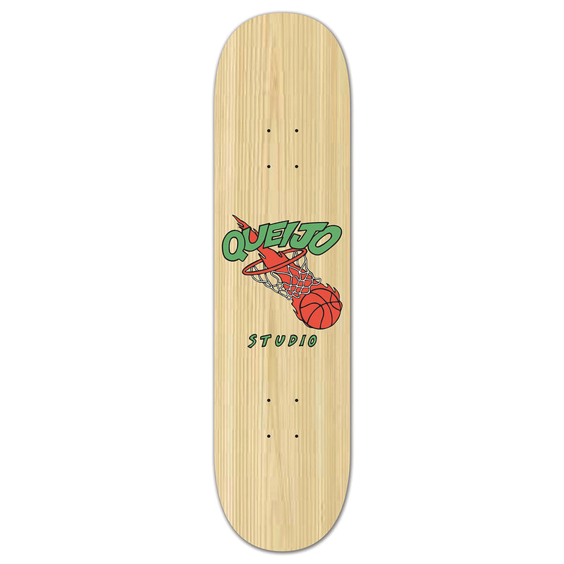 Studio Skateboards Quiejo Hoops on Fire Skateboard Deck main