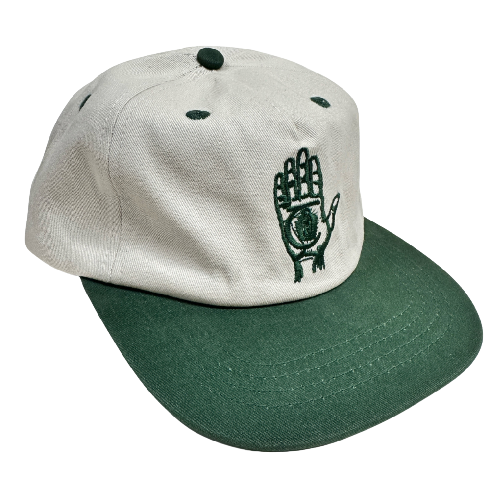 Theories Hand of Theories Short Brim Hat Pearl / Green Strapback