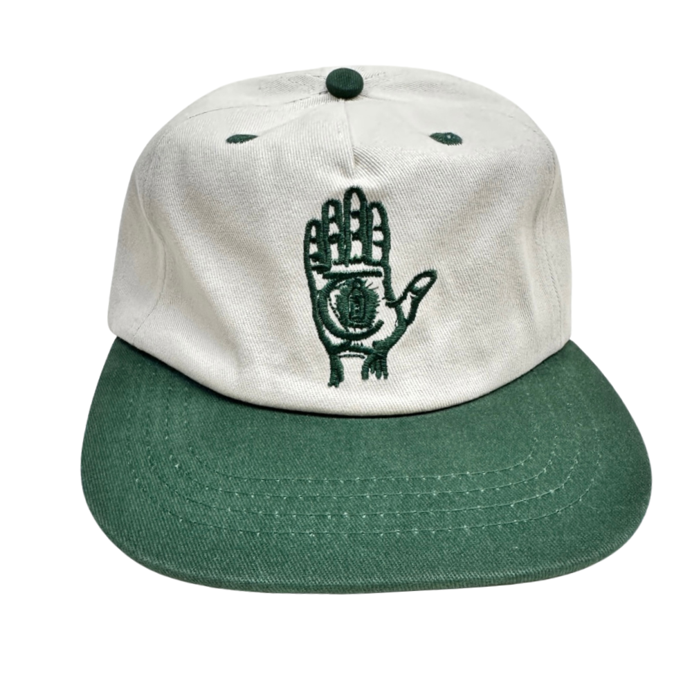 Theories Hand of Theories Short Brim Hat Pearl / Green Strapback