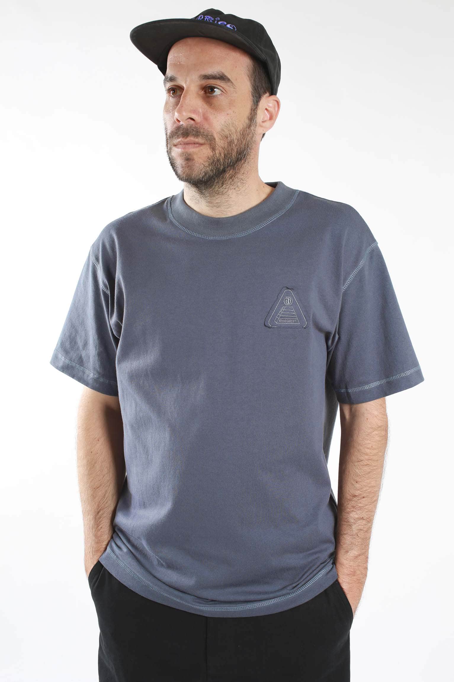 Theories Theoramid Stitch Heavyweight Shirt Dark Slate – THEORIES