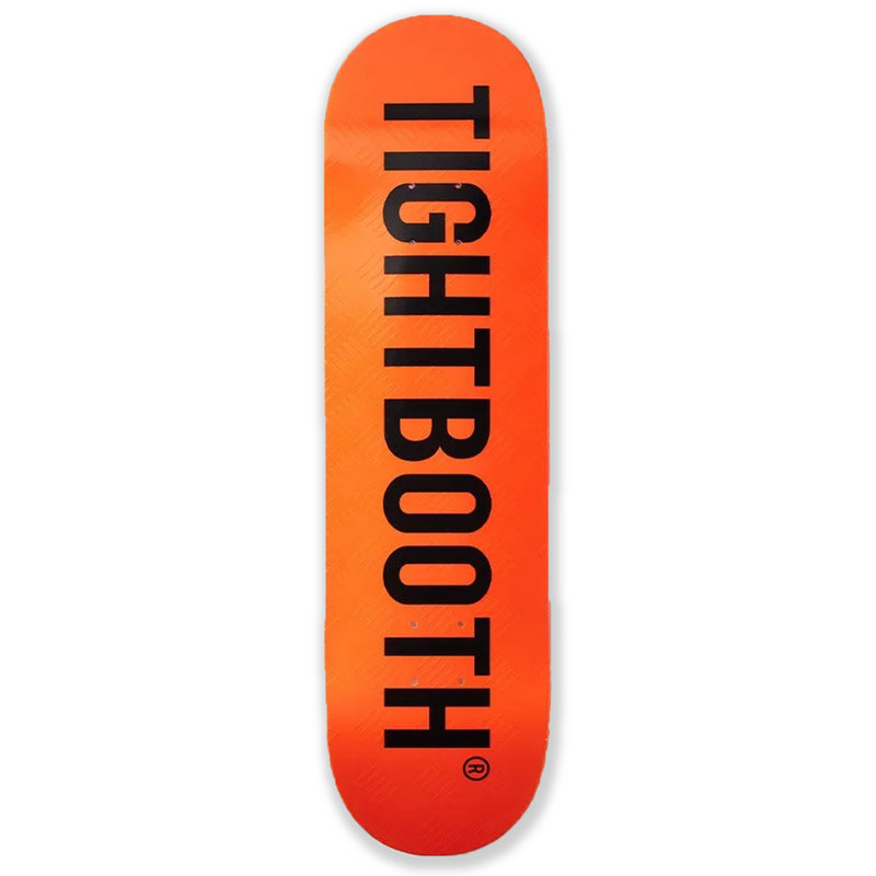 Tightbooth CP LOGO ORANGE Skateboard Deck bottom main graphic