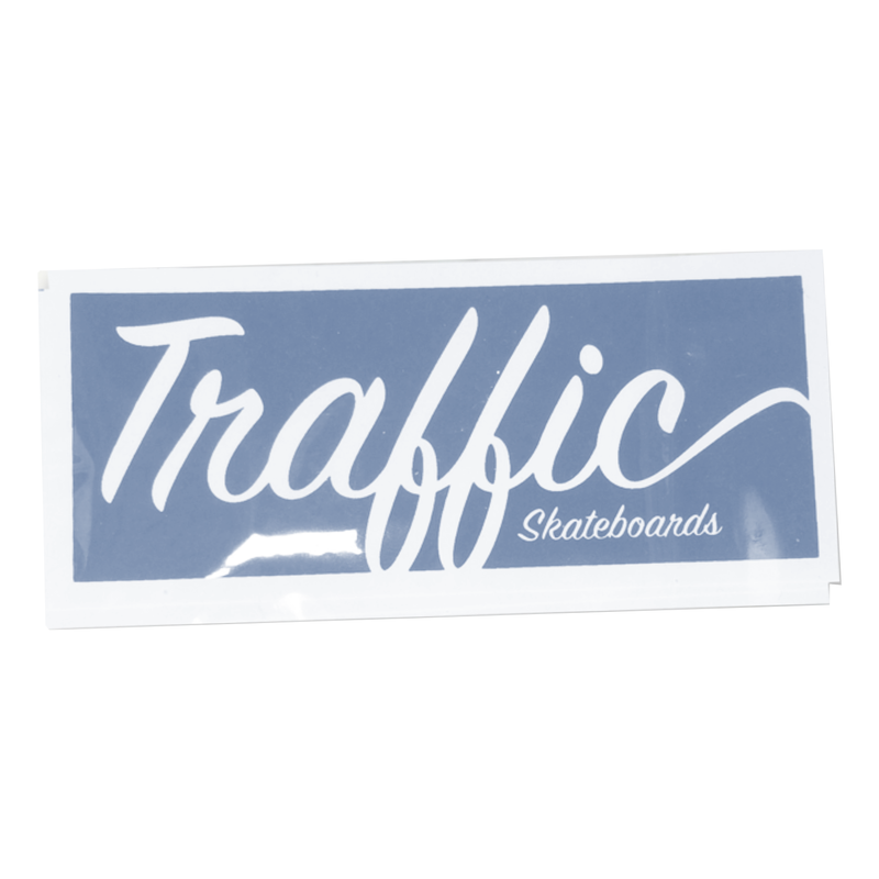 Traffic Skateboards Script Sticker Pack Steel Blue (10 stickers) main