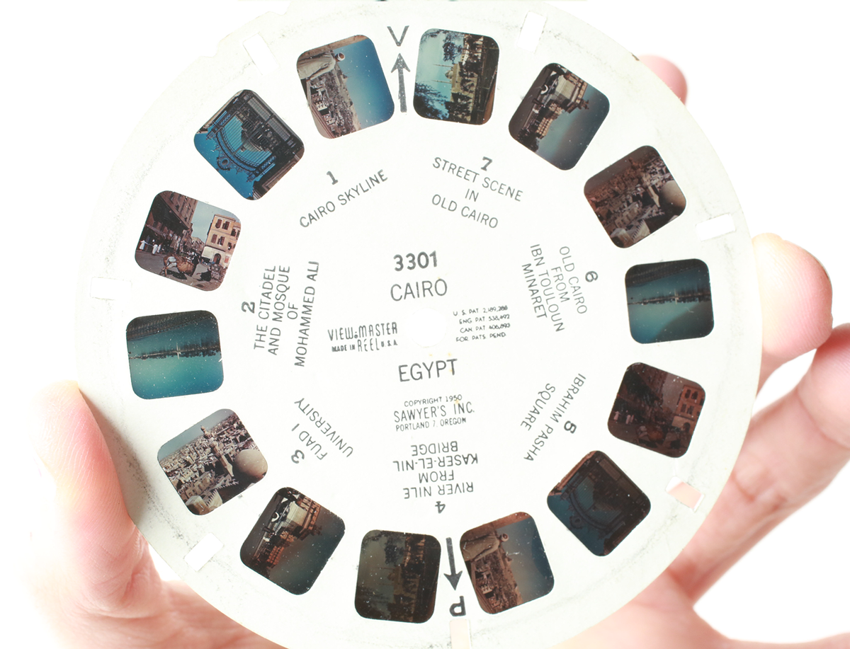 Vintage Egypt Viewmaster Reel Cairo 3301 sawyers Inc
