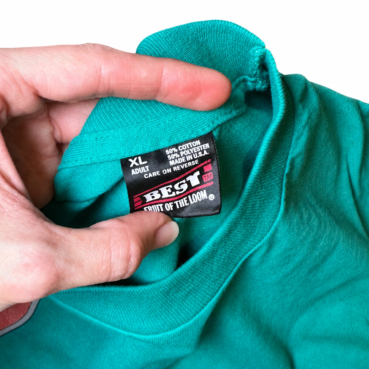 Vintage Bugs Bunny 90s Single Stitch Tee Teal XL detail tag