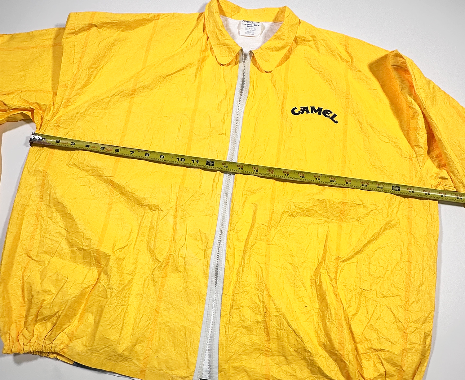 Vintage Camel Cigarettes Windbreaker Yellow 1992 XL