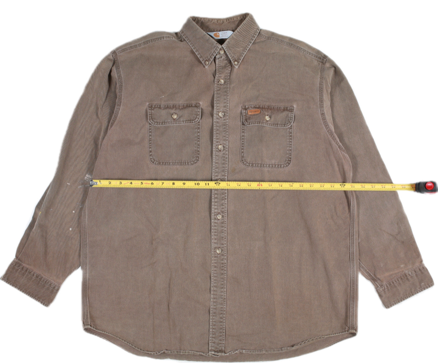 Vintage Carhartt 90's Workshirt Brown XXL width