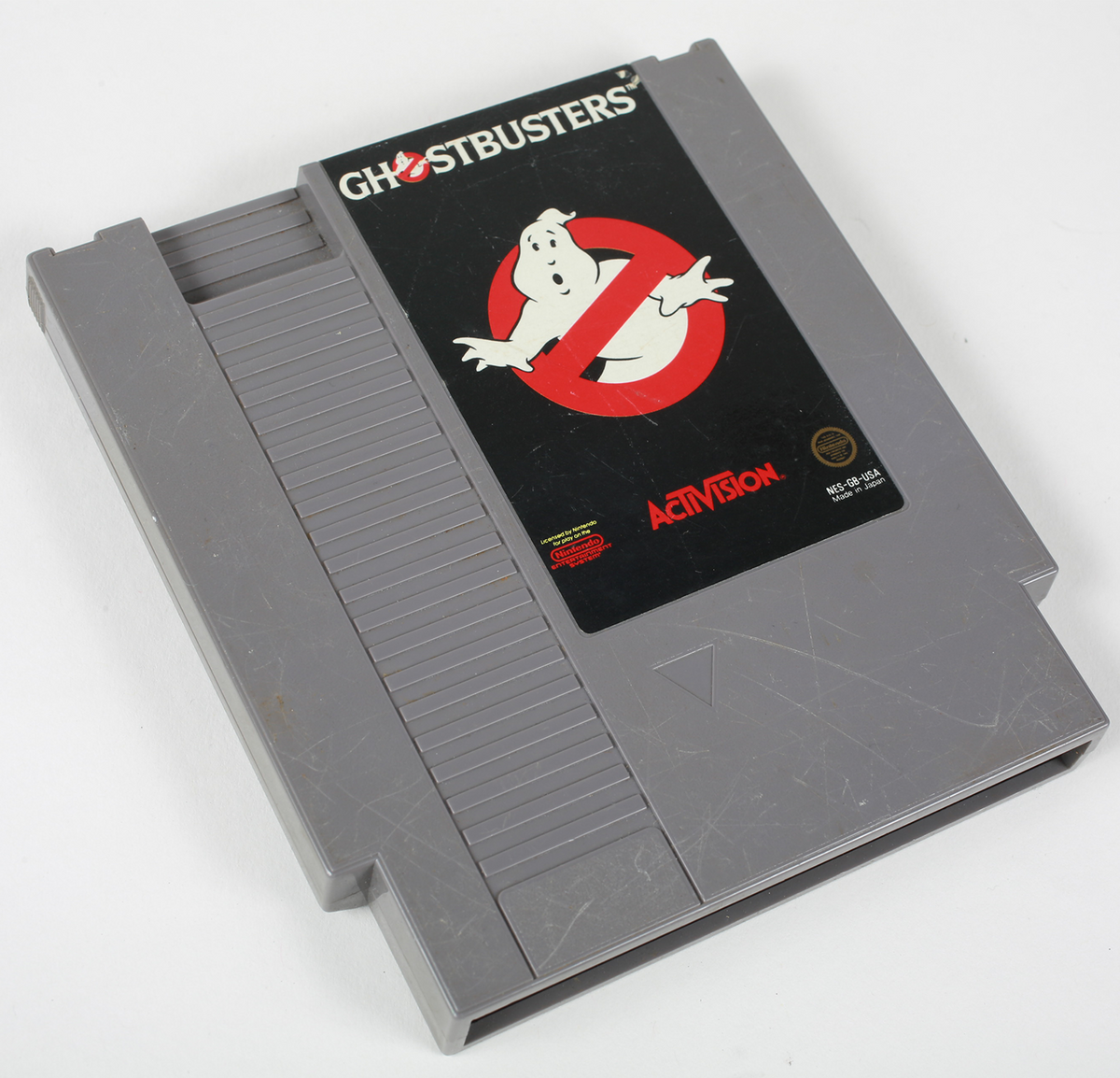 Vintage Ghostbusters NES Nintendo Game front angle