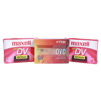 Vintage 3x Mini DV Tapes 60 mins main
