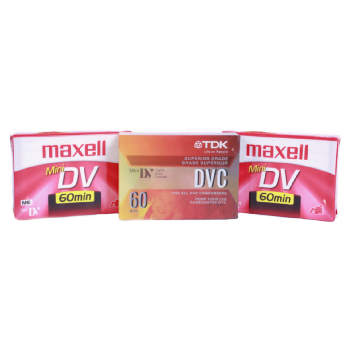 Vintage 3x Mini DV Tapes 60 mins main
