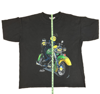 Vintage Popeye Motorcycle Single Stitch Tee Black XL measurement