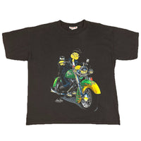 Vintage Popeye Motorcycle Single Stitch Tee Black XL