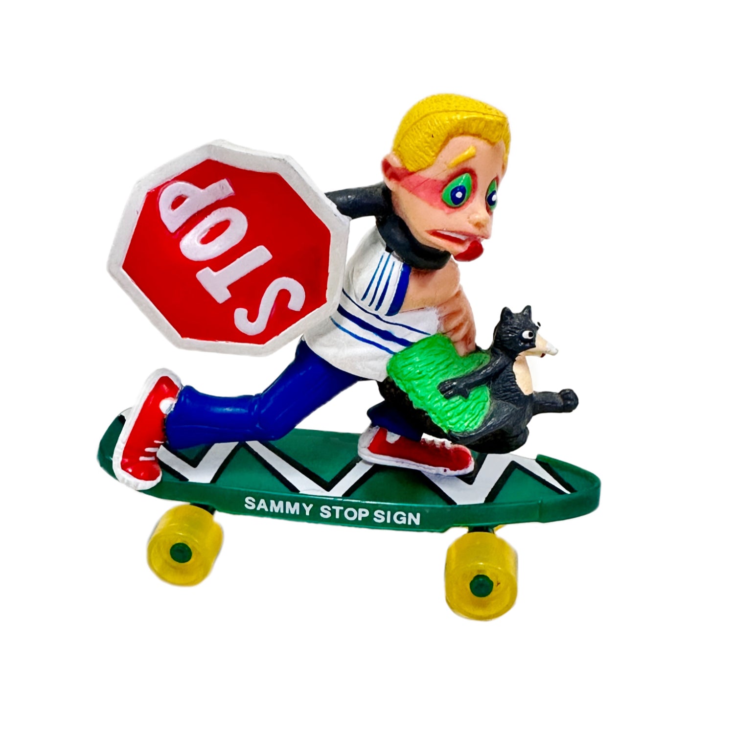 Vintage Skateboard Smack Ups Sammy Stop Sign Skateboarding Toy 1986 main