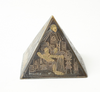 Vintage Small Brass Etched Pyramid with Heiroglyphics side 4