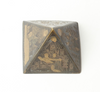 Vintage Small Brass Etched Pyramid with Heiroglyphics top