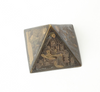 Vintage Small Brass Etched Pyramid with Heiroglyphics side top 2