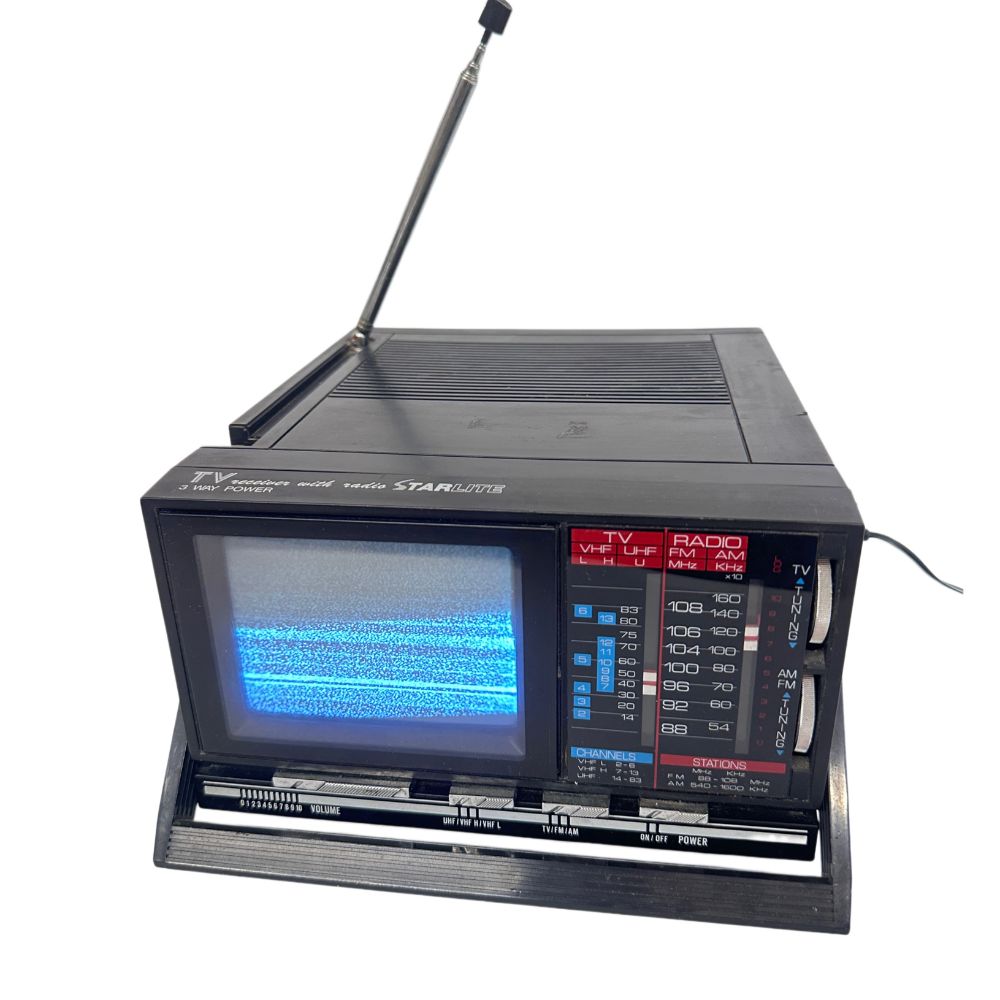 Vintage Starlite Portable TV Radio Model TV836 1989