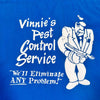 Vintage Vinnie's Pest Control Bowling Shirt Blue M