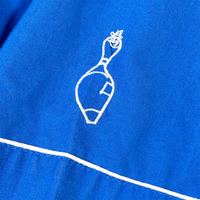 Vintage Vinnie's Pest Control Bowling Shirt Blue M