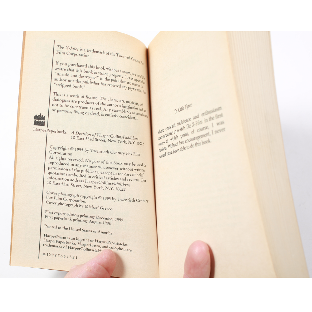 Vintage X-Files Ground Zero Book 1995