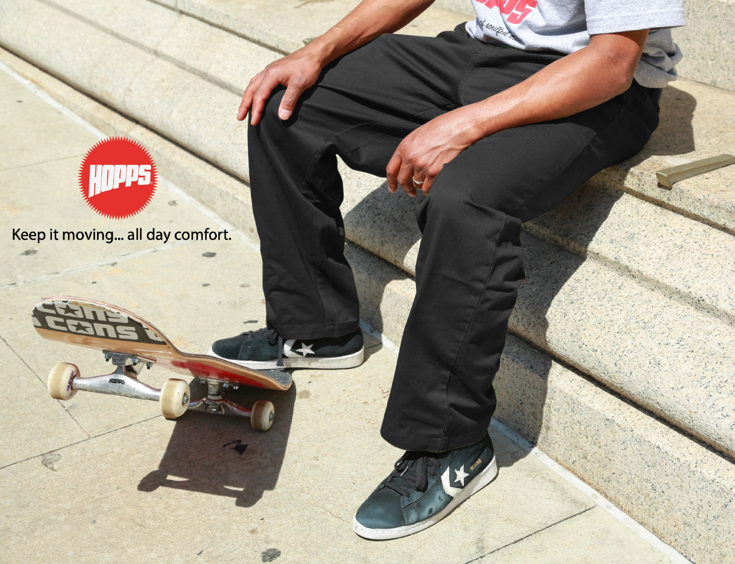 Hopps Skateboards Classic Chino Pant Black Prebook