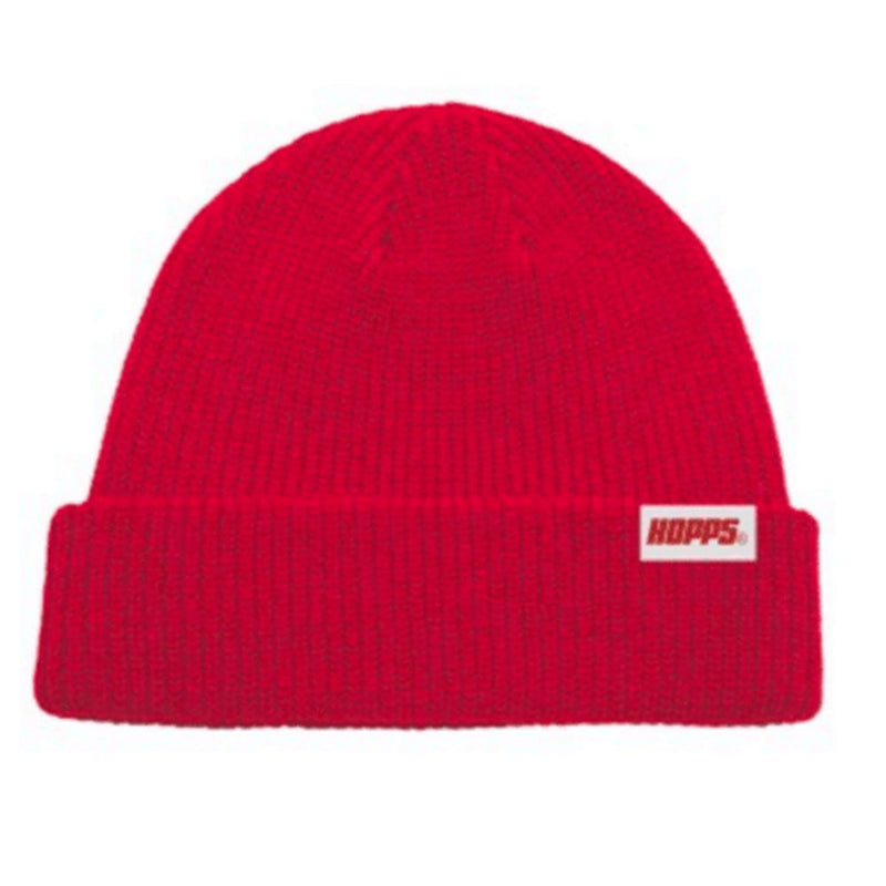 Hopps Skateboards Tag Beanie Red